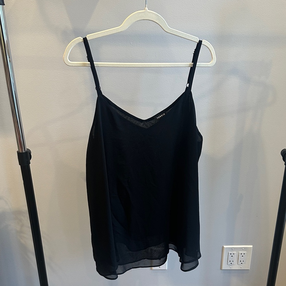 Torrid Black Camisole with Spaghetti Straps